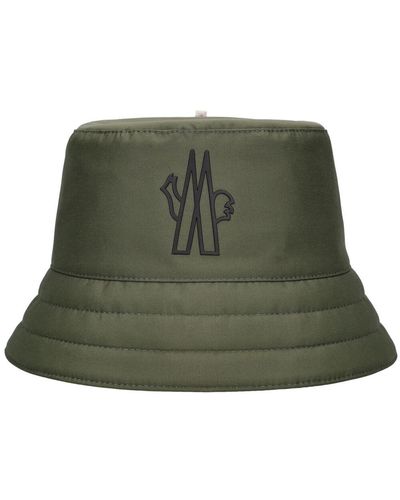 3 MONCLER GRENOBLE Logo Tech Bucket Hat - Green