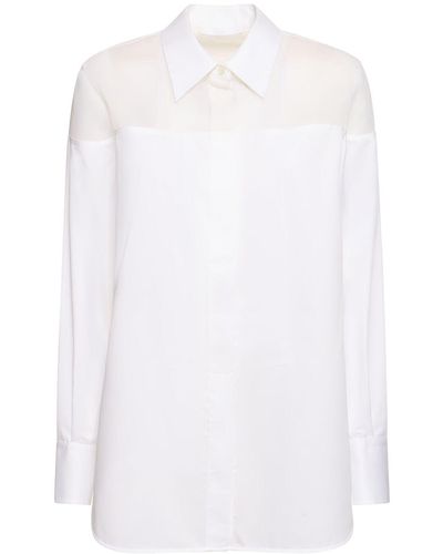 Helmut Lang Camisa esmoquin de popelina de algodón - Blanco