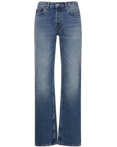 RE/DONE Easy Straight Cotton Denim Jeans - Blue