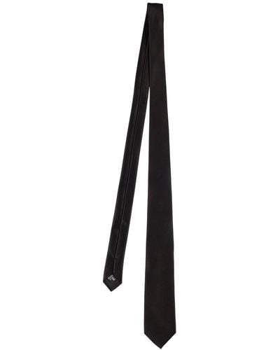 Giorgio Armani Cravate en soie jacquard 7 cm - Noir