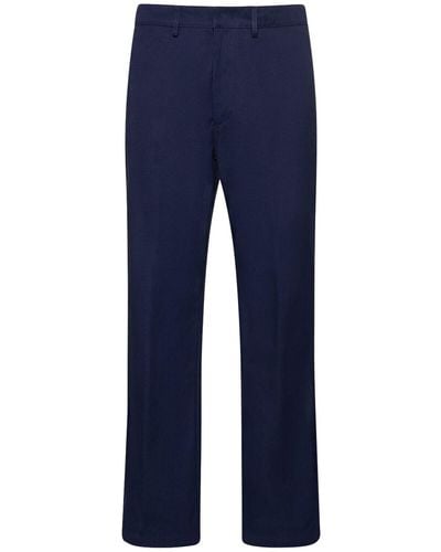 Bally Pantalon droit chino en coton - Bleu