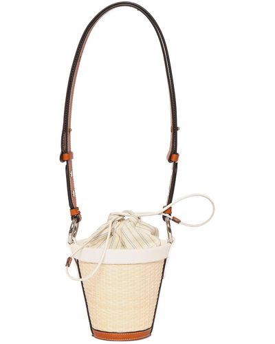 Maison Margiela Bolso mini bucket con correa - Blanco