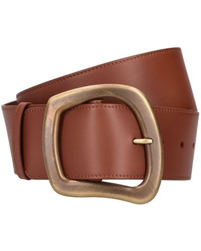 Gabriela Hearst Large Simone Leather Belt - Brown