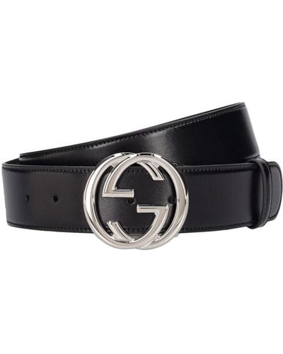 Gucci 4cm gg Interlocking Leather Belt - White