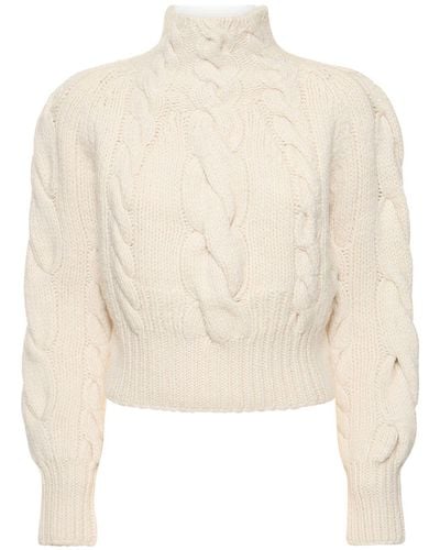 Zimmermann Luminosity Cable Knit Wool Jumper - Natural
