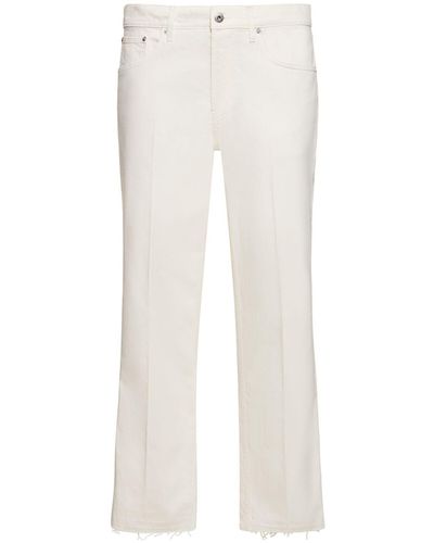 Lanvin 21Cm Straight Cotton Denim Jeans - White