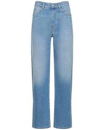 Max Mara Jeans rectos de denim con cintura alta - Azul