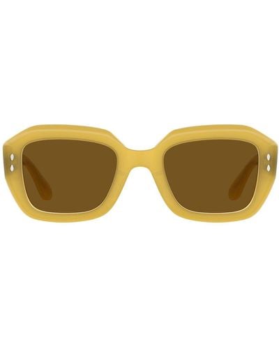 Isabel Marant Gafas de sol redondas de acetato - Amarillo