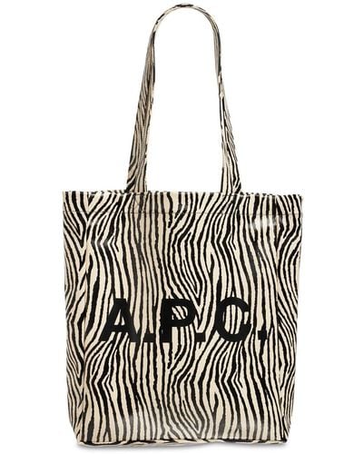 A.P.C. Zebra リサイクルナイロントートバッグ - ホワイト