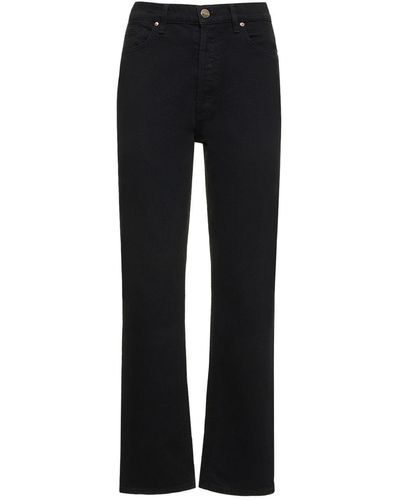 Goldsign Morgan High Rise Straight Denim Jeans - Black