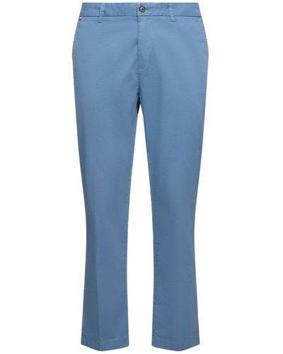 BOSS Pantalones de algodón stretch - Azul