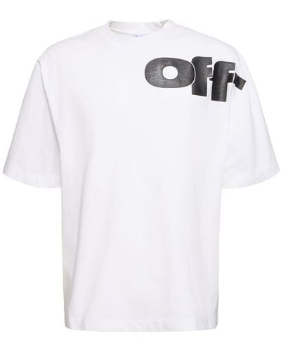 Off-White c/o Virgil Abloh T-shirt Aus Baumwolle Mit Skate-logo "shared" - Weiß