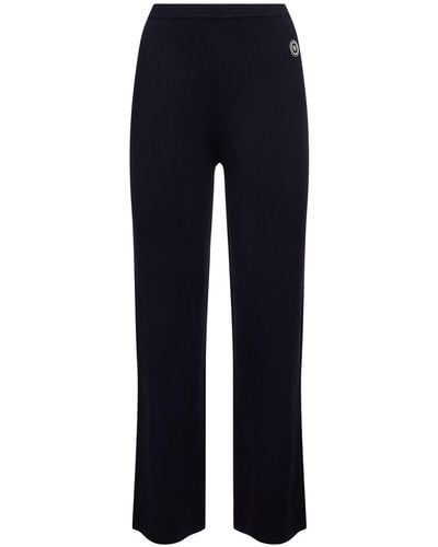 Sporty & Rich Srhwc Ribbed Trousers - Blue