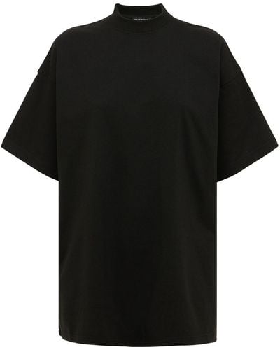 Balenciaga T-shirt Oversize In Cotone - Nero