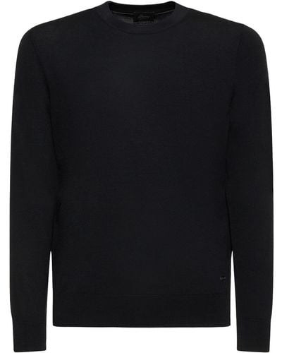 Brioni Fine Wool Crewneck Sweater - Black