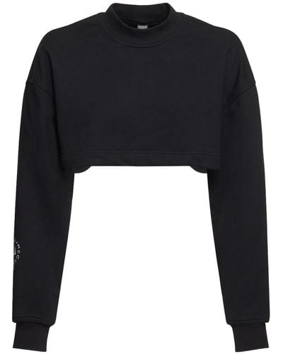 adidas By Stella McCartney Sportswear Crop Open-Back Sweatshirt - Black