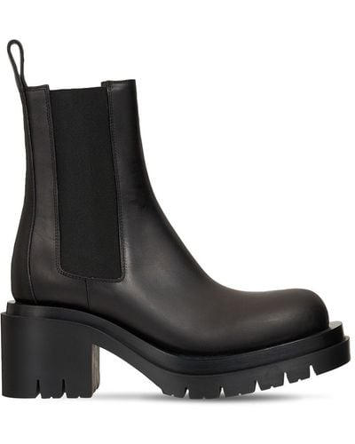 Bottega Veneta Lug Leather Boot - Black