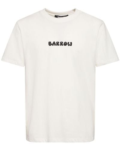 Barrow T-shirt in cotone con stampa - Bianco