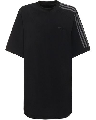 Y-3 3stripes Tシャツドレス - ブラック