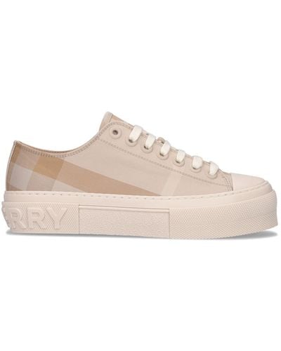 Burberry 20mm Hohe Sneakers Aus Canvas Mit Karos - Pink