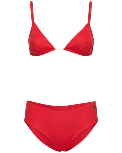 Ferragamo Set bikini a triangolo in jersey - Rosso