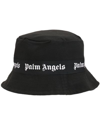 Palm Angels Bear Cotton Bucket Hat - Black