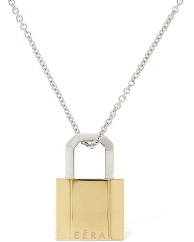 Eera Lock 18kt Gold Necklace - White