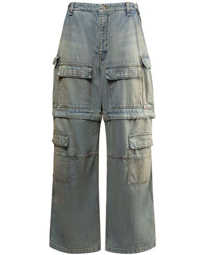 Balenciaga Denim Cargo Jeans - Gray