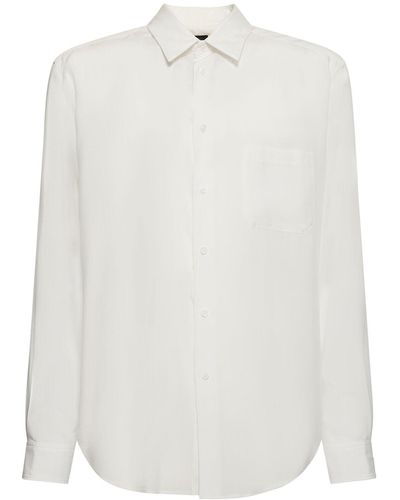Yohji Yamamoto Camisa de popelina - Blanco