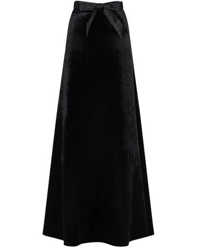Balenciaga ビスコースブレンドaラインマキシスカート - ブラック