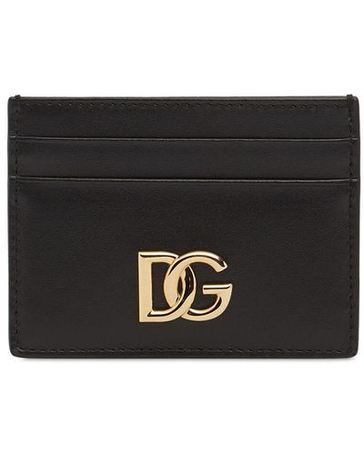 Dolce & Gabbana Kartenetui mit Logo-Schild - Schwarz