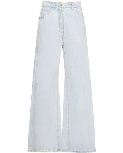 MSGM Jeans Aus Baumwolldenim Mit Weitem Bein - Blau