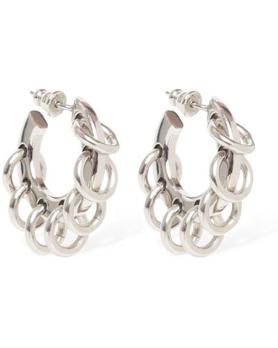 Emilio Pucci Small Hoop Earrings - White