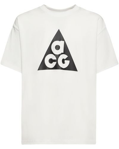 Nike T-shirt in misto cotone con stampa acg - Neutro