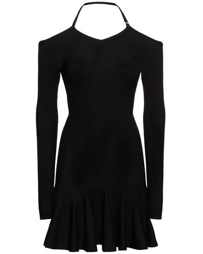 Khaite Mamie Viscose Blend Mini Dress - Black