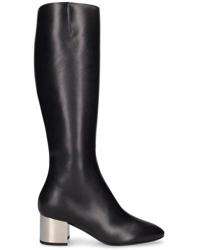 Michael Kors 55Mm Ali Runway Glossy Leather Boots - Black