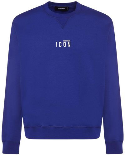 DSquared² Sweatshirt Mit Logodruck - Blau