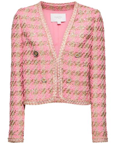 Giambattista Valli Lurex Tweed Jacket - Pink