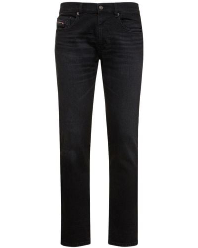 DIESEL D-Strukt Cotton Denim Slim Fit Jeans - Black