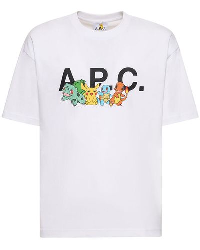 A.P.C. T-shirt Aus Bio-baumwolle " X Pokémon" - Weiß