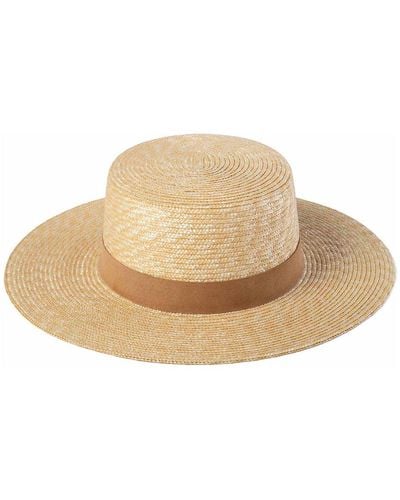 Lack of Color The Spencer Boater Straw & Suede Hat - Natural