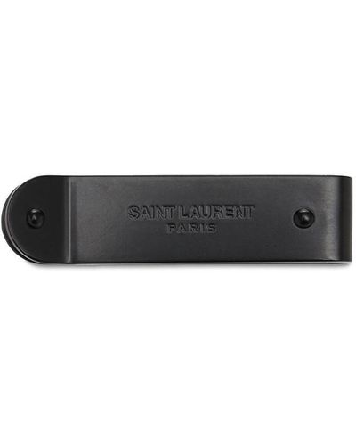 SAINT LAURENT - Logo-Engraved Gunmetal-Tone Money Clip - Black Saint Laurent