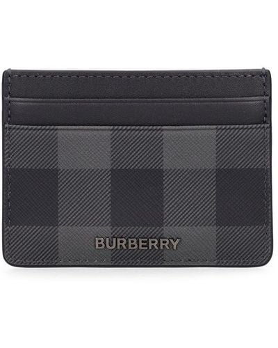 Burberry Porta carte di credito sandon check - Grigio