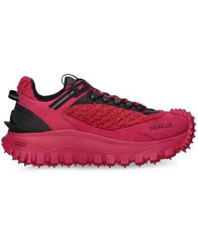 Moncler Trailgrip Suede Sneakers - Pink