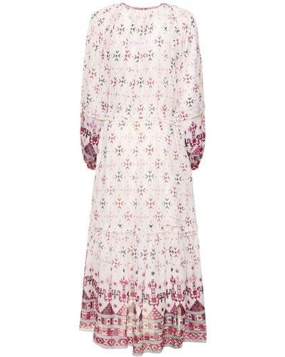 Isabel Marant Fratela Floral Long Sleeve Midi Dress - Multicolour