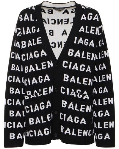 Balenciaga ウールカーディガン - ブラック