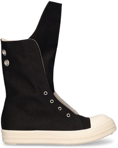Rick Owens Boot High Trainers - Black