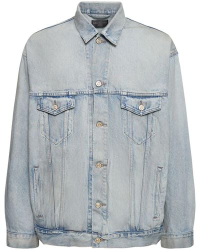 Balenciaga Organic Japanese Cotton Denim Jacket - Blue