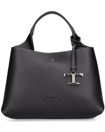 Tod's レザートップハンドルバッグ - ブラック