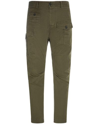 DSquared² Pantalones de algodón stretch - Verde
